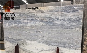Blue Sky White Cloud Marble