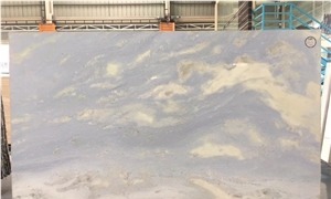 Blue Sky White Clouds Marble