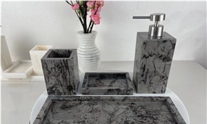 Sea Wave Black Marble