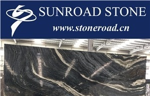 Silver Brown Wave Marble