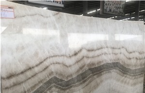Striped White Marble