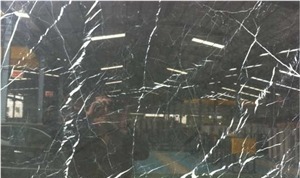 White Stripe in Black Marble