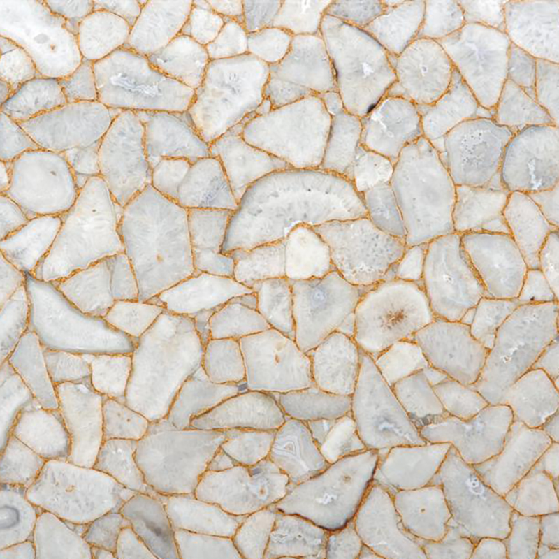 Agate White With Gold