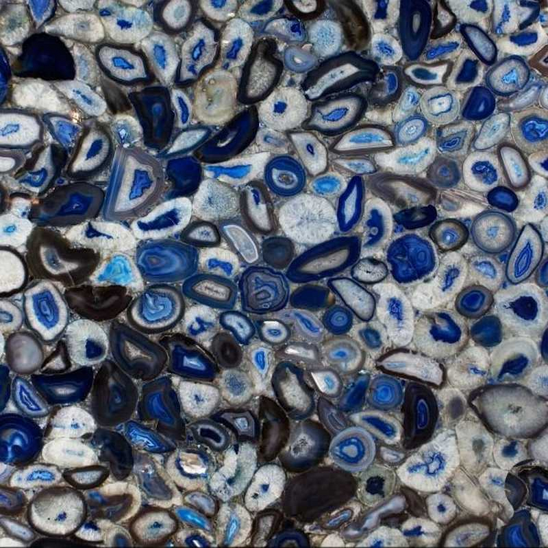 Agate Blue Flower