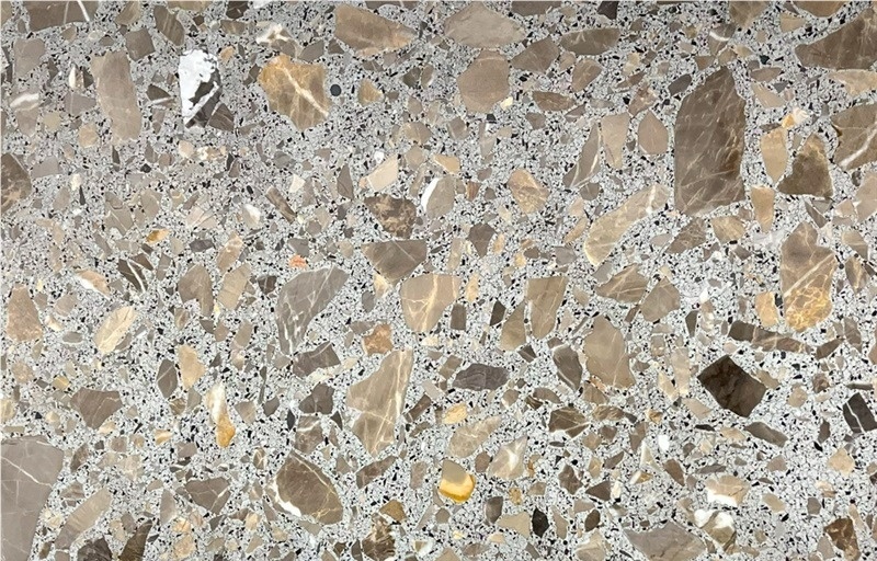 Ceppo Gray Caramel Terrazzo