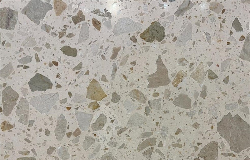Crisp Beige Terrazzo