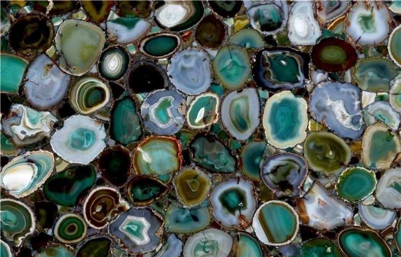 Green Agate Semiprecious Stone