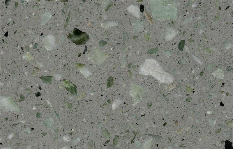 Grey-Green Emerald Terrazzo
