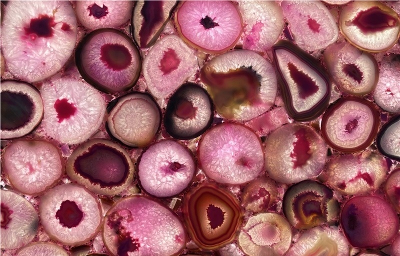 Magenta Agate Semiprecious Stone