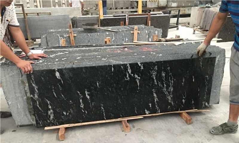 Snow Flake Black Granite