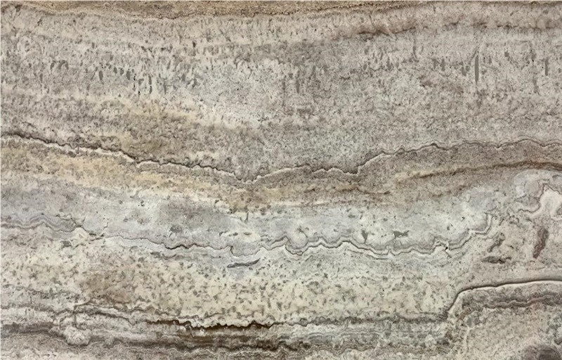 Titanium Silver Travertine
