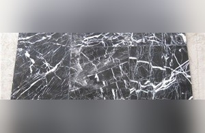 White Stripe in Black Marble